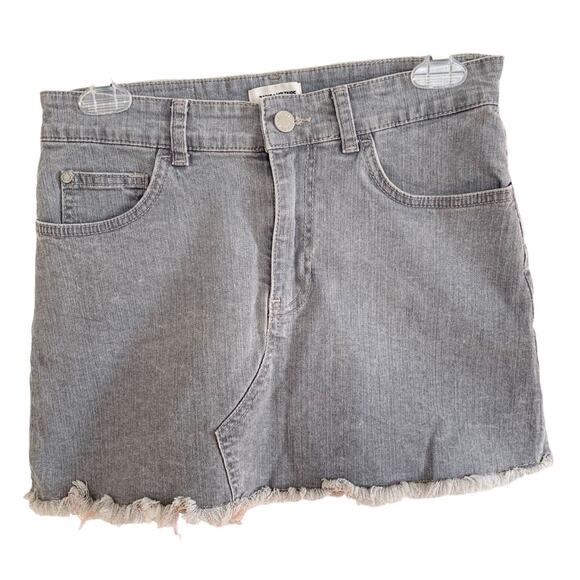 Zadig & Voltaire Juice Color Frayed Hem Denim Mini Skirt Size 6 - Picture 1 of 5